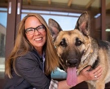 Julie and her dog Sunny